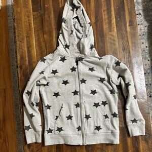 Primary Grey Hoodie with Navy Blue Star Print